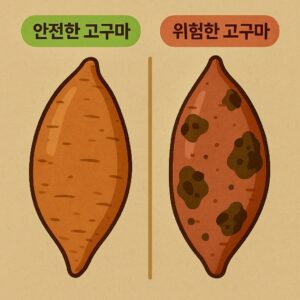 고구마 검은무늬병 이포메아마론 비교 이미지