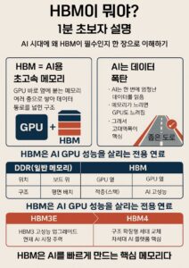 삼성전자 엔비디아 HBM4 이슈 이해를 위한 HBM 초보자 인포그래픽, HBM3E와 HBM4 차이 정리