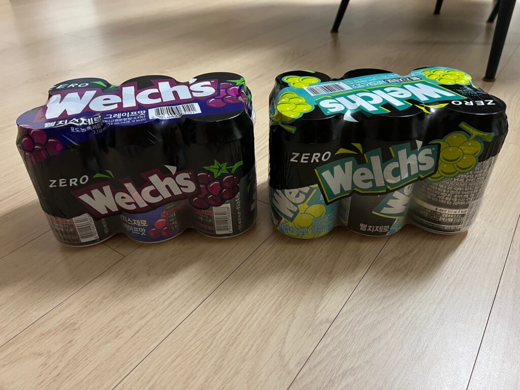웰치스 제로 포도 샤인머스캣 후기 작성에 사용한 멀티팩 제품 사진