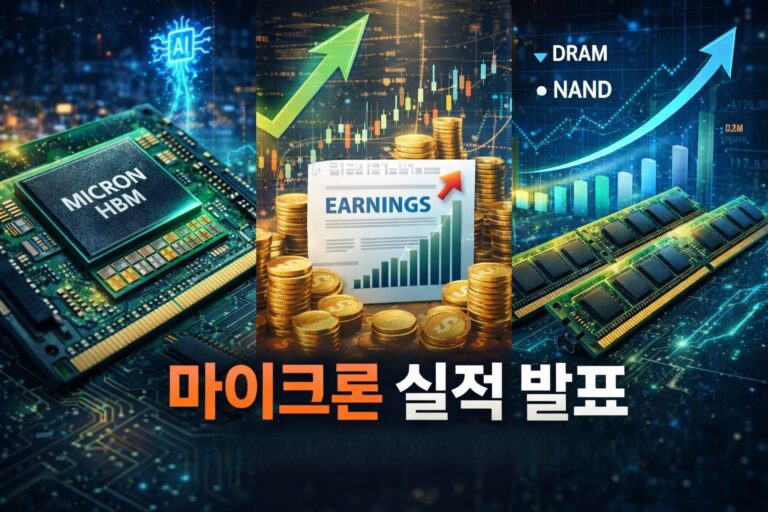 마이크론 실적 발표 썸네일 이미지 DRAM·HBM·NAND 동향