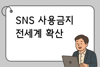 SNS 사용금지 전세계 확산, 청소년 SNS 규제 흐름을 설명하는 블로그 포스트 썸네일