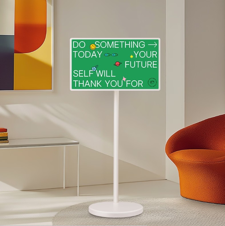 LG 스탠바이미2 거실 배치 모습, 이동식 스탠드 TV 실사용 예시