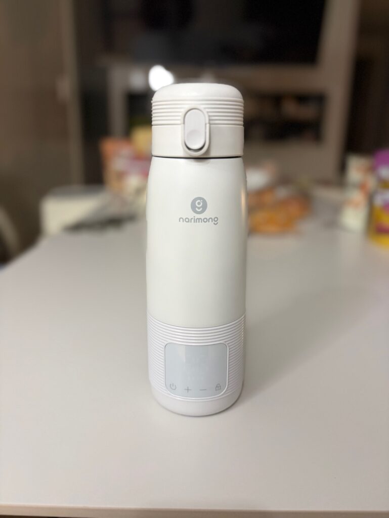 나리몽 휴대용 분유포트 후기 정면 디자인과 로고